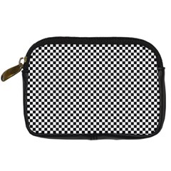 Sports Racing Chess Squares Black White Digital Camera Cases by EDDArt