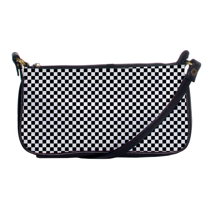 Sports Racing Chess Squares Black White Shoulder Clutch Bags