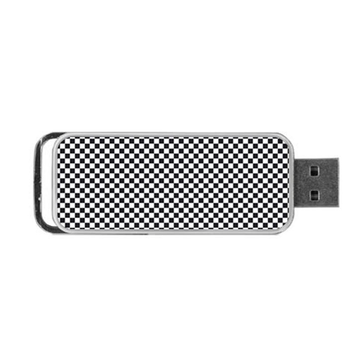Sports Racing Chess Squares Black White Portable USB Flash (Two Sides)