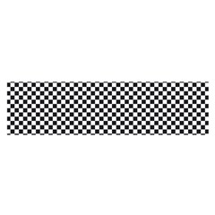 Sports Racing Chess Squares Black White Satin Scarf (oblong)