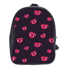 Pattern Of Vampire Mouths And Fangs School Bags (xl)  by CreaturesStore