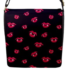 Pattern Of Vampire Mouths And Fangs Flap Messenger Bag (s) by CreaturesStore