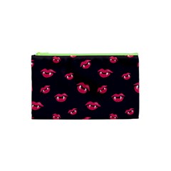 Pattern Of Vampire Mouths And Fangs Cosmetic Bag (xs) by CreaturesStore