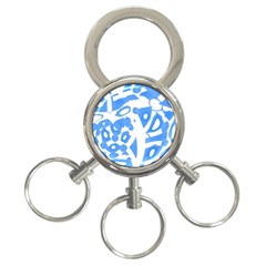 Blue Summer Design 3-ring Key Chains by Valentinaart