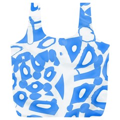 Blue Summer Design Full Print Recycle Bags (l)  by Valentinaart