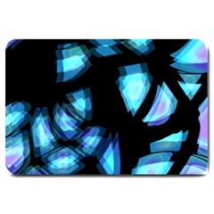 Blue Light Large Doormat  by Valentinaart