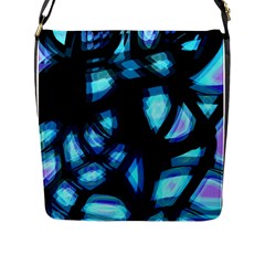 Blue Light Flap Messenger Bag (l)  by Valentinaart