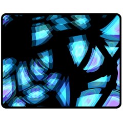 Blue Light Double Sided Fleece Blanket (medium)  by Valentinaart