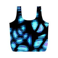 Blue Light Full Print Recycle Bags (m)  by Valentinaart