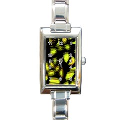 Yellow Light Rectangle Italian Charm Watch by Valentinaart