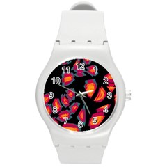 Hot, Hot, Hot Round Plastic Sport Watch (m) by Valentinaart