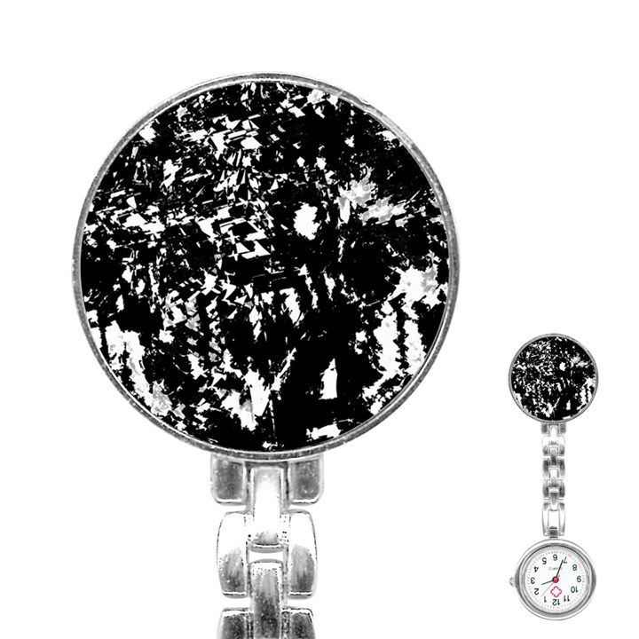 Black and white miracle Stainless Steel Nurses Watch