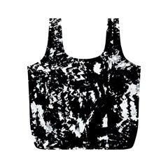 Black And White Miracle Full Print Recycle Bags (m)  by Valentinaart