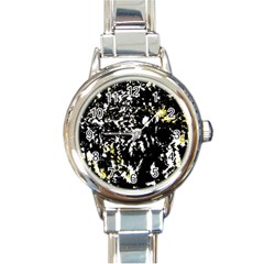 Little Bit Of Yellow Round Italian Charm Watch by Valentinaart