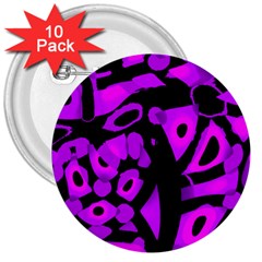 Purple Design 3  Buttons (10 Pack)  by Valentinaart