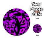 Purple design Multi-purpose Cards (Round)  Front 54