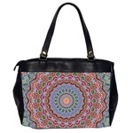 Abstract Painting Mandala Salmon Blue Green Office Handbags (2 Sides)  Back