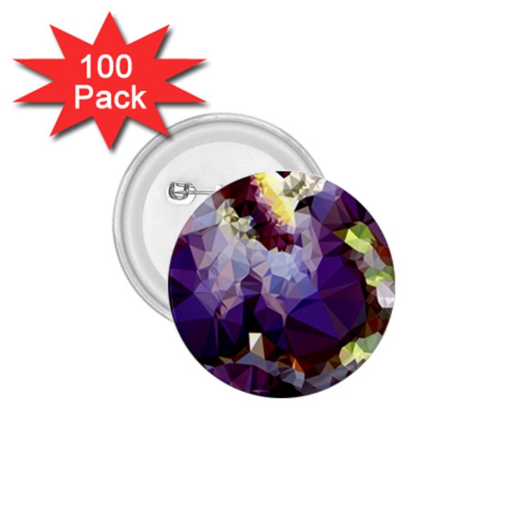 Purple Abstract Geometric Dream 1.75  Buttons (100 pack) 