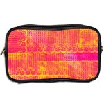 Yello And Magenta Lace Texture Toiletries Bags 2-Side Back
