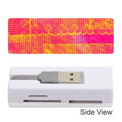 Yello And Magenta Lace Texture Memory Card Reader (stick)  by DanaeStudio