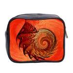 Nautilus Shell Abstract Fractal Mini Toiletries Bag 2-Side Back