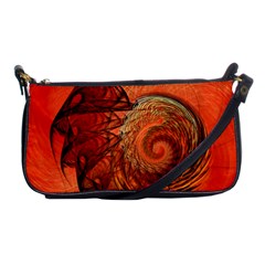 Nautilus Shell Abstract Fractal Shoulder Clutch Bags by designworld65