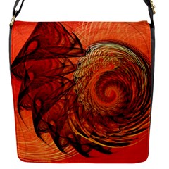 Nautilus Shell Abstract Fractal Flap Messenger Bag (S)