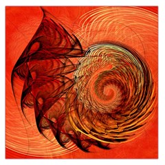 Nautilus Shell Abstract Fractal Large Satin Scarf (Square)