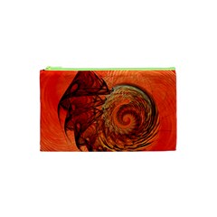 Nautilus Shell Abstract Fractal Cosmetic Bag (XS)