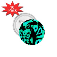 Cyan Design 1 75  Buttons (10 Pack) by Valentinaart