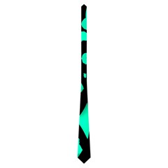 Cyan Design Neckties (two Side)  by Valentinaart