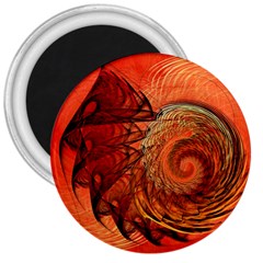 Nautilus Shell Abstract Fractal 3  Magnets
