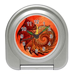 Nautilus Shell Abstract Fractal Travel Alarm Clocks