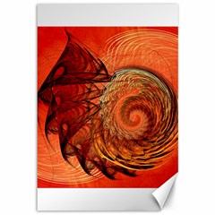 Nautilus Shell Abstract Fractal Canvas 12  x 18  