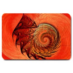 Nautilus Shell Abstract Fractal Large Doormat  by designworld65