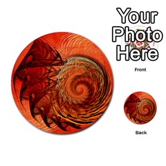 Nautilus Shell Abstract Fractal Multi-purpose Cards (round)  by designworld65