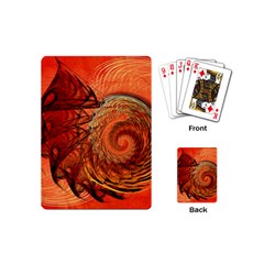 Nautilus Shell Abstract Fractal Playing Cards (mini)  by designworld65