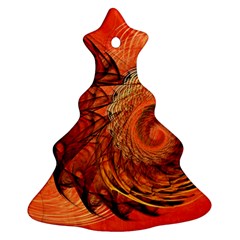 Nautilus Shell Abstract Fractal Christmas Tree Ornament (2 Sides)