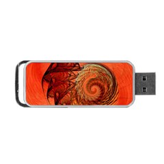 Nautilus Shell Abstract Fractal Portable USB Flash (Two Sides)