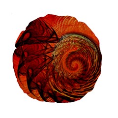 Nautilus Shell Abstract Fractal Standard 15  Premium Round Cushions