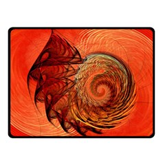 Nautilus Shell Abstract Fractal Double Sided Fleece Blanket (small)  by designworld65