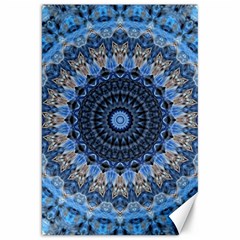 Feel Blue Mandala Canvas 20  X 30   by designworld65