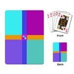 Right Angle Squares Stripes Cross Colored Playing Card Back