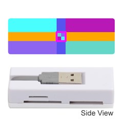 Right Angle Squares Stripes Cross Colored Memory Card Reader (stick)  by EDDArt