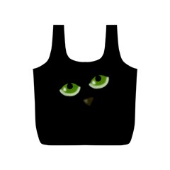 Halloween - Back Cat Full Print Recycle Bags (s)  by Valentinaart