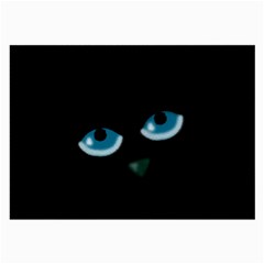 Halloween - Black Cat - Blue Eyes Large Glasses Cloth