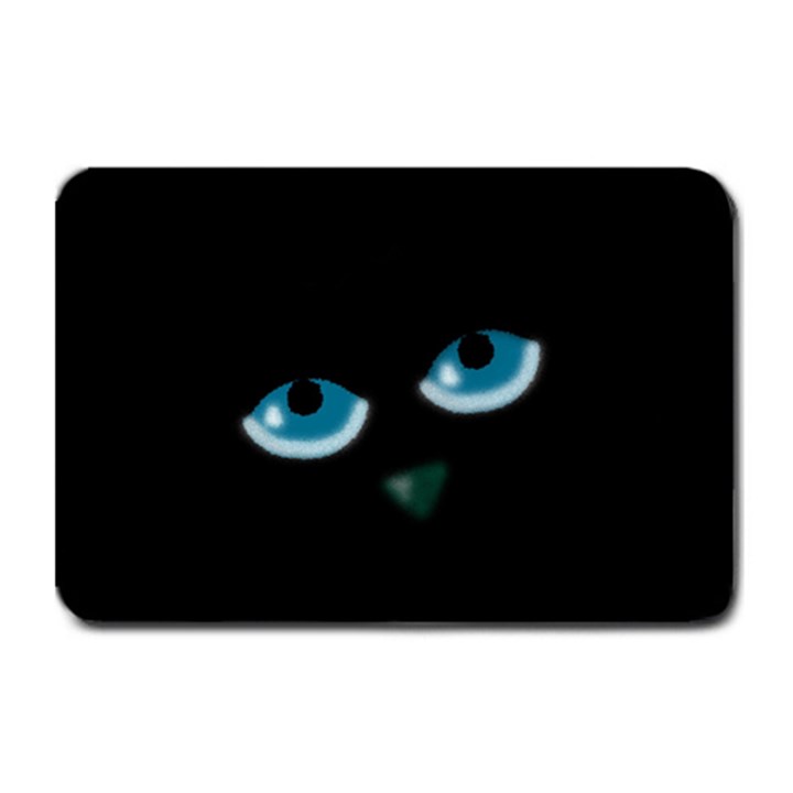 Halloween - black cat - blue eyes Plate Mats