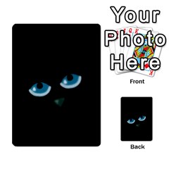 Halloween - Black Cat - Blue Eyes Multi-purpose Cards (rectangle) 