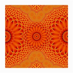 Lotus Fractal Flower Orange Yellow Medium Glasses Cloth (2-side)