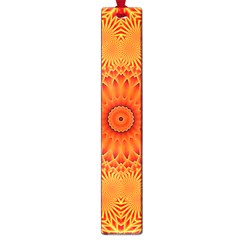 Lotus Fractal Flower Orange Yellow Large Book Marks by EDDArt